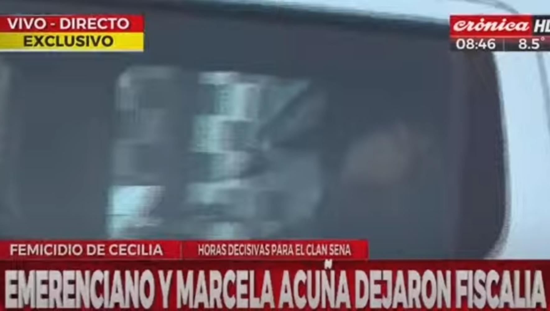 El momento en el que los imputados eran retirados de la fiscalía (Captura de Crónica HD).