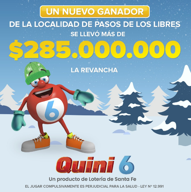 Un afortunado se ganó más de 285 millones de pesos con el   <a href='https://www.cronica.com.ar/tags/Quini 6'>Quini 6</a> (Facebook/  <a href='https://www.cronica.com.ar/tags/Quini 6'>Quini 6</a>).