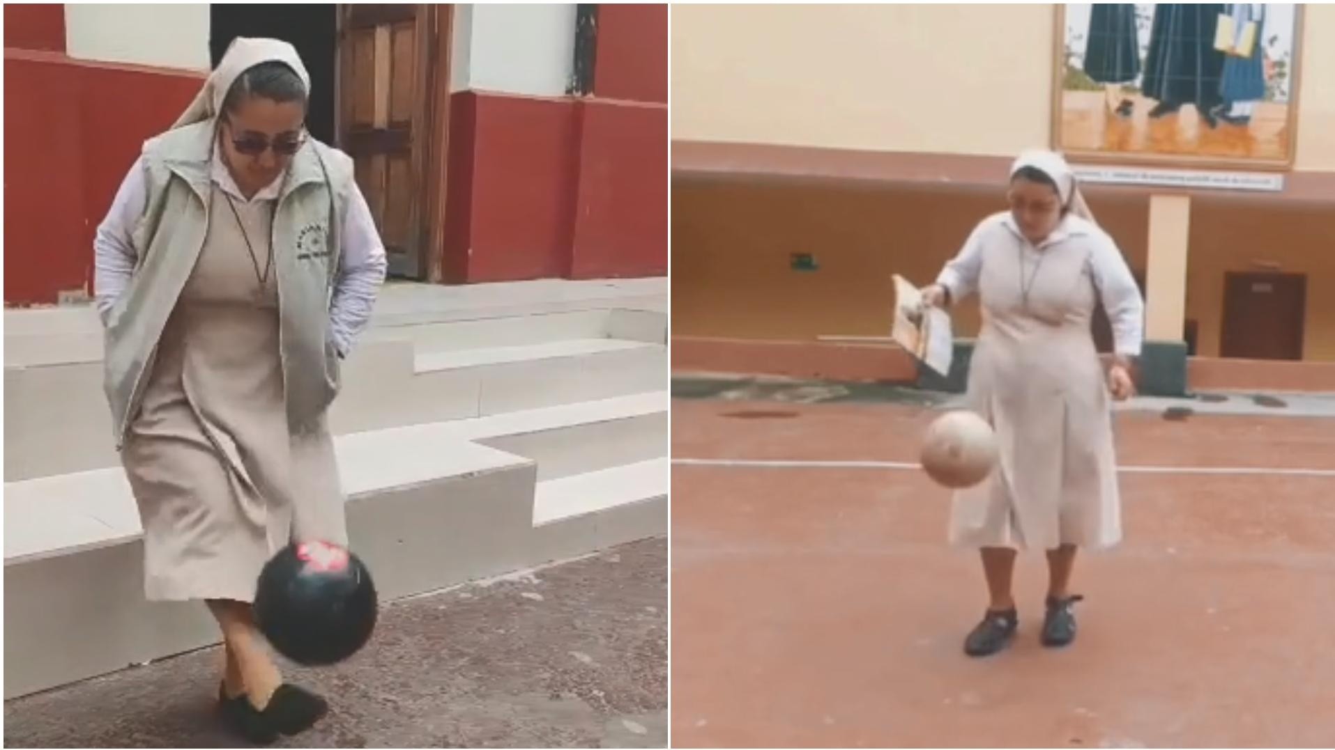 Una monja es viral en TikTok debido a su habilidad con la pelota.