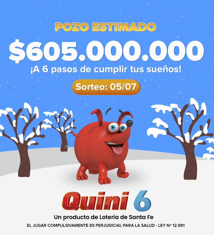   <a href='https://www.cronica.com.ar/tags/Quini 6'>Quini 6</a> sortea un pozo millonario de más de 600 'palos' (Facebook/  <a href='https://www.cronica.com.ar/tags/Quini 6'>Quini 6</a>).