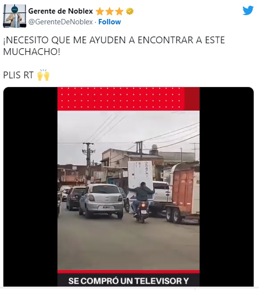 La publicación viral en Twitter. 