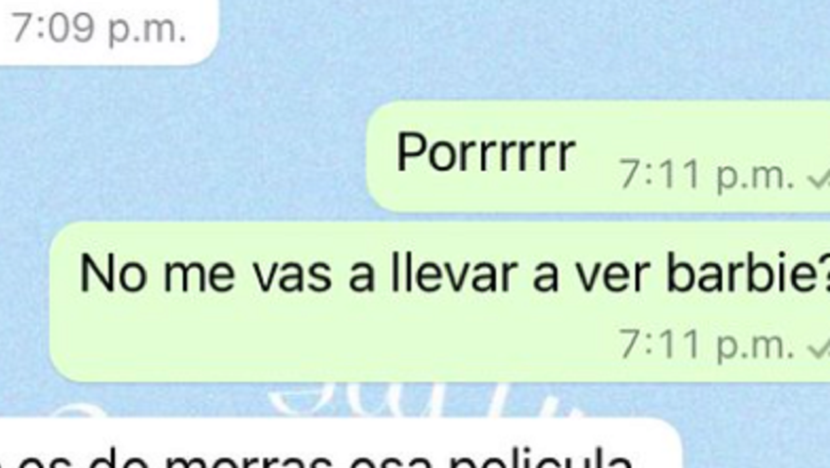 Le pidió a su novio que la lleve a ver 