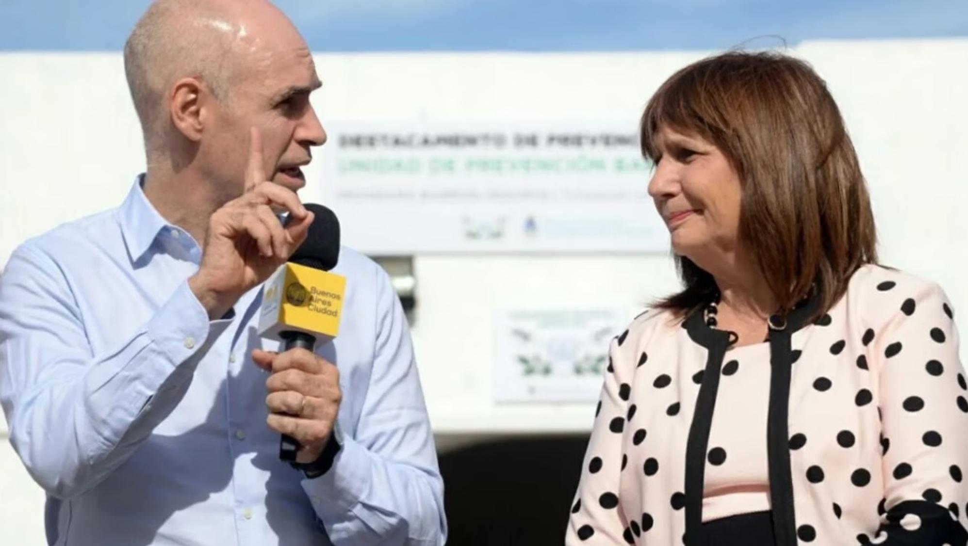 Horacio Rodríguez Larreta y Patricia Bullrich, los precandidatos presidenciales de Juntos por el Cambio (Archivo/Télam).