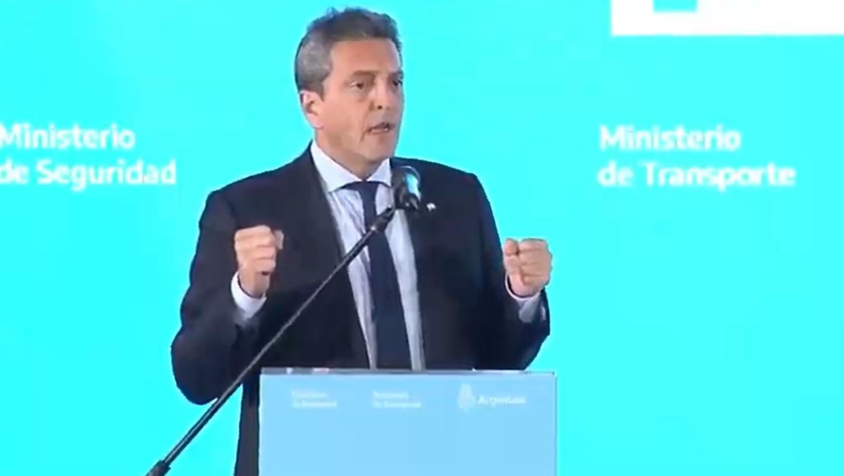 Ahora: habla Sergio Massa.