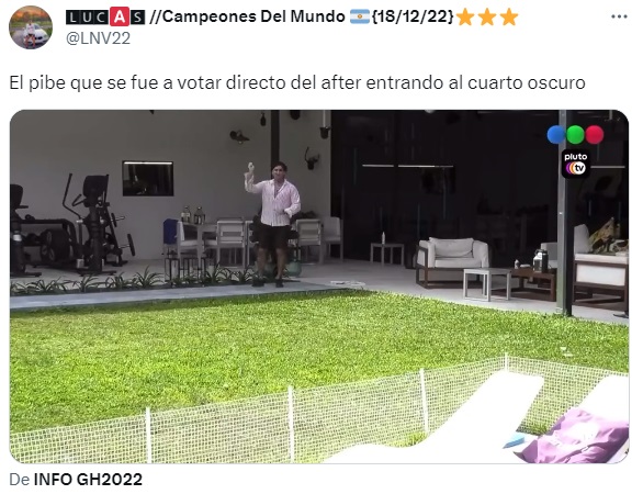 Algunos van a votar directo de la joda.