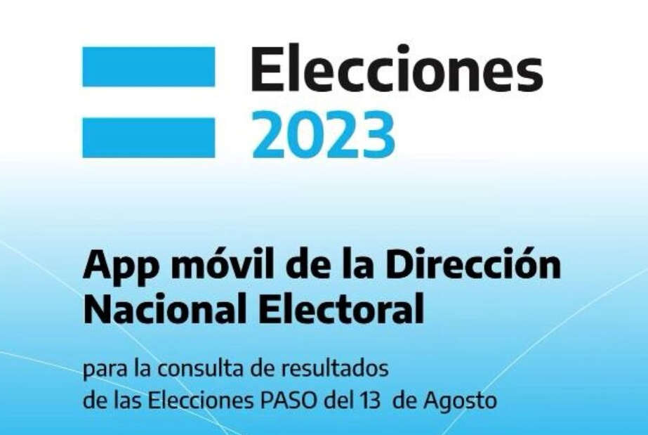 Aplicación para saber los resultados de las Elecciones PASO 2023.