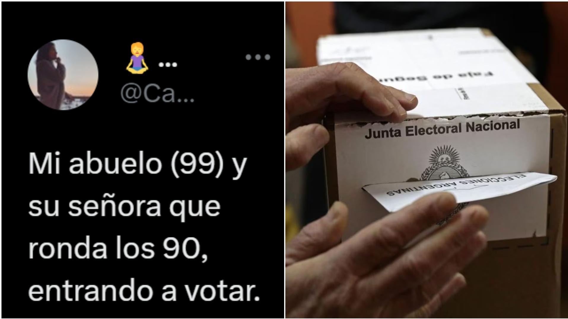 La conmovedora historia de un abuelo de 99 años que fue a votar en las PASO.