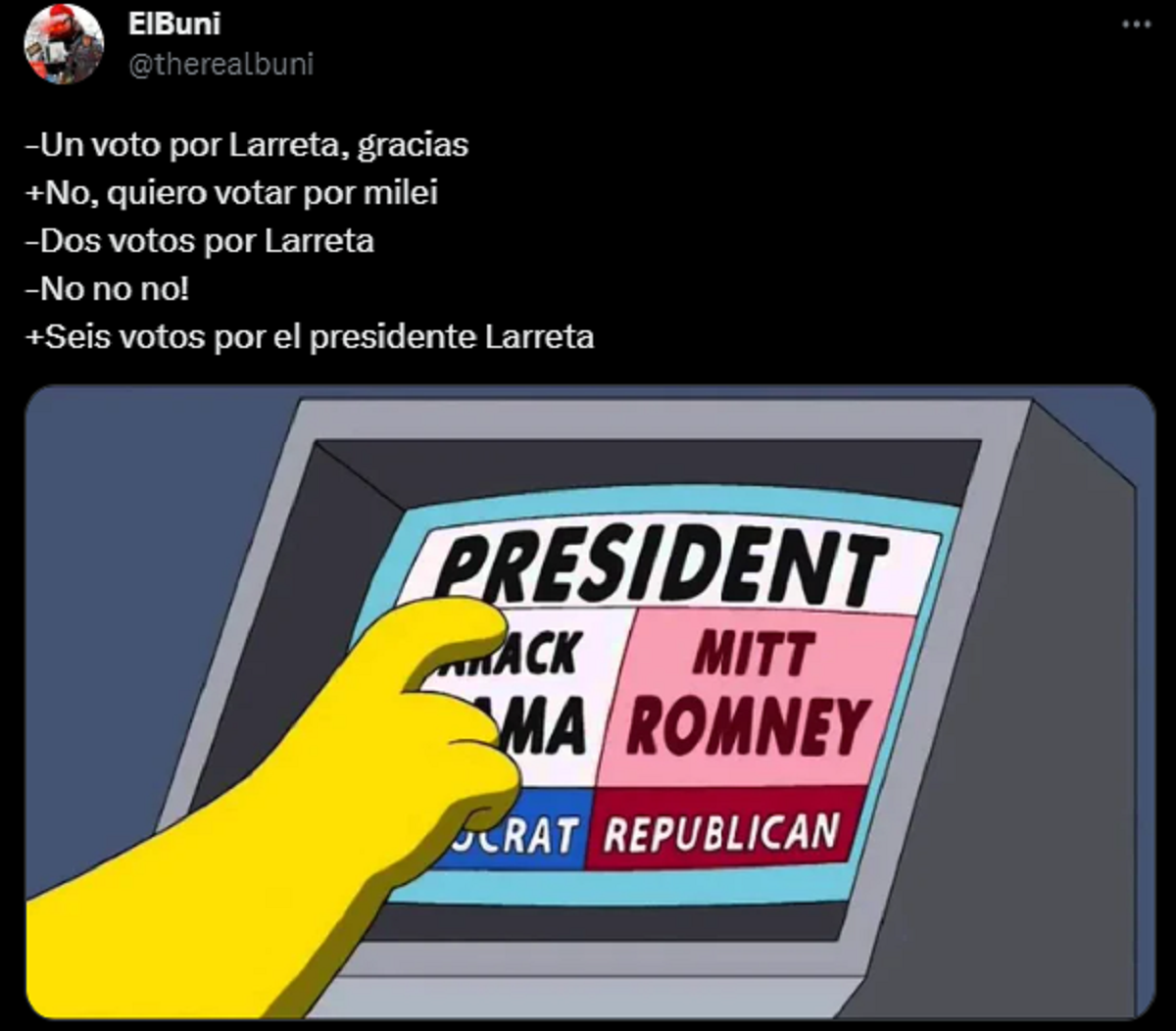 Meme en referencia a las irregularidades del sistema de voto electrónico en CABA.