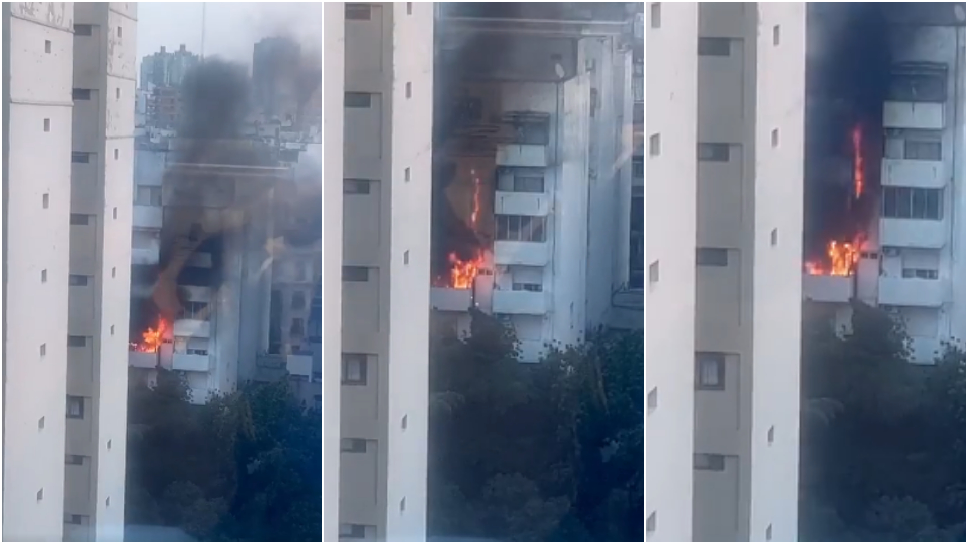 Los bomberos trabajaron intensamente para apagar las llamas de un incendio en Palermo.