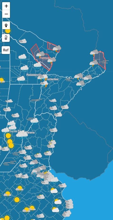 Día pasado por agua en diferentes provincias: así se atravesará esta jornada en Argentina (Imagen: Servicio Meteorológico Nacional).