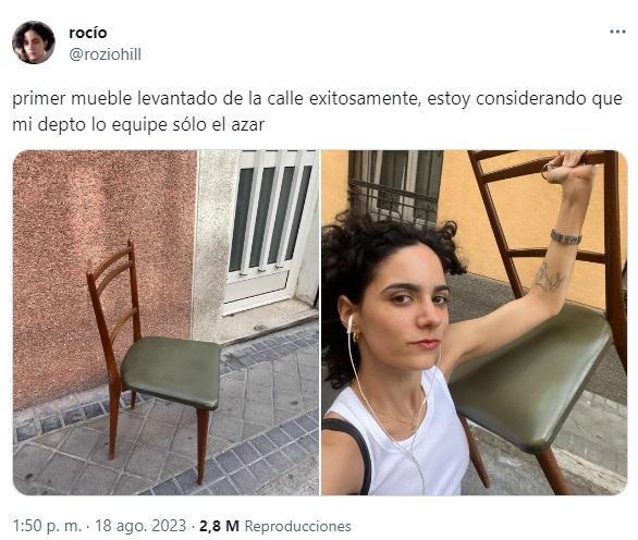 El cirujeo de la joven que se volvió viral (Twitter/@roziohill).