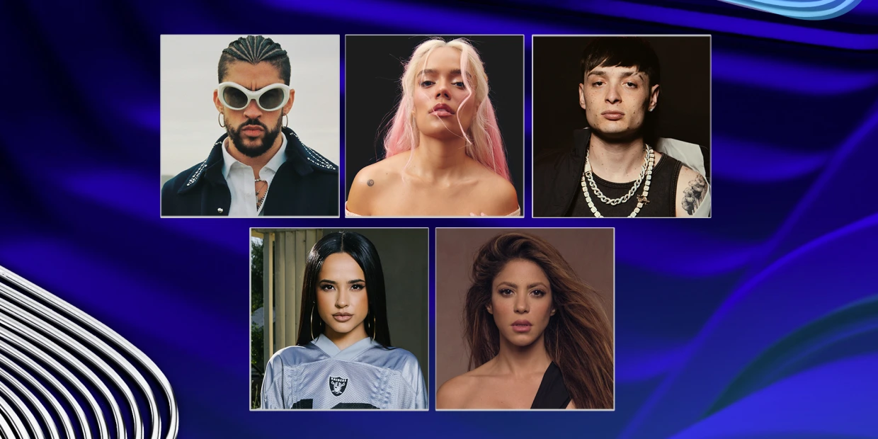 Peso Pluma, Bad Bunny, Bizarrap, Shakira y Karol G, entre otras.