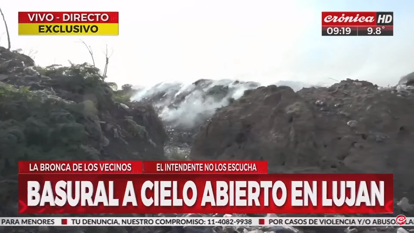 La bronca de los vecinos por un basural a cielo abierto en Luján (Crónica HD).