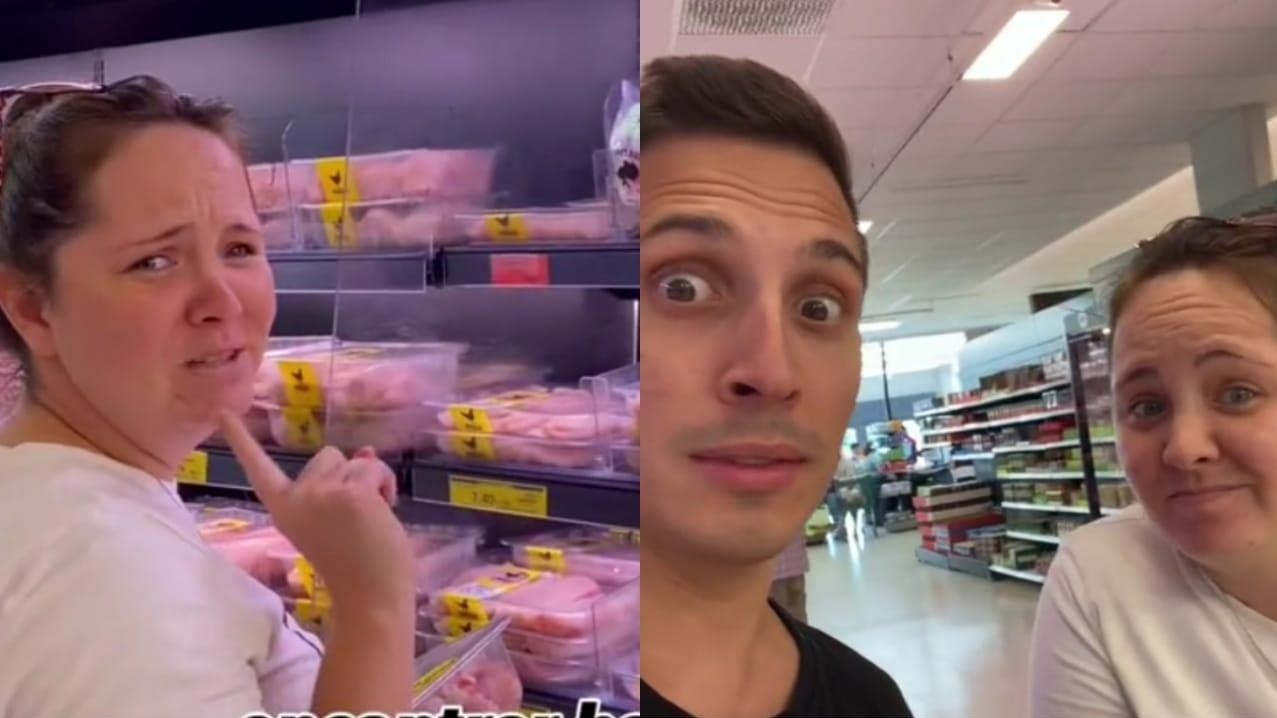 Un argentino y su pareja quedaron sorprendidos con los tipos de carne de un supermercado en España y dejaron atónitos a todos en TikTok al mostrar cómo se venden.