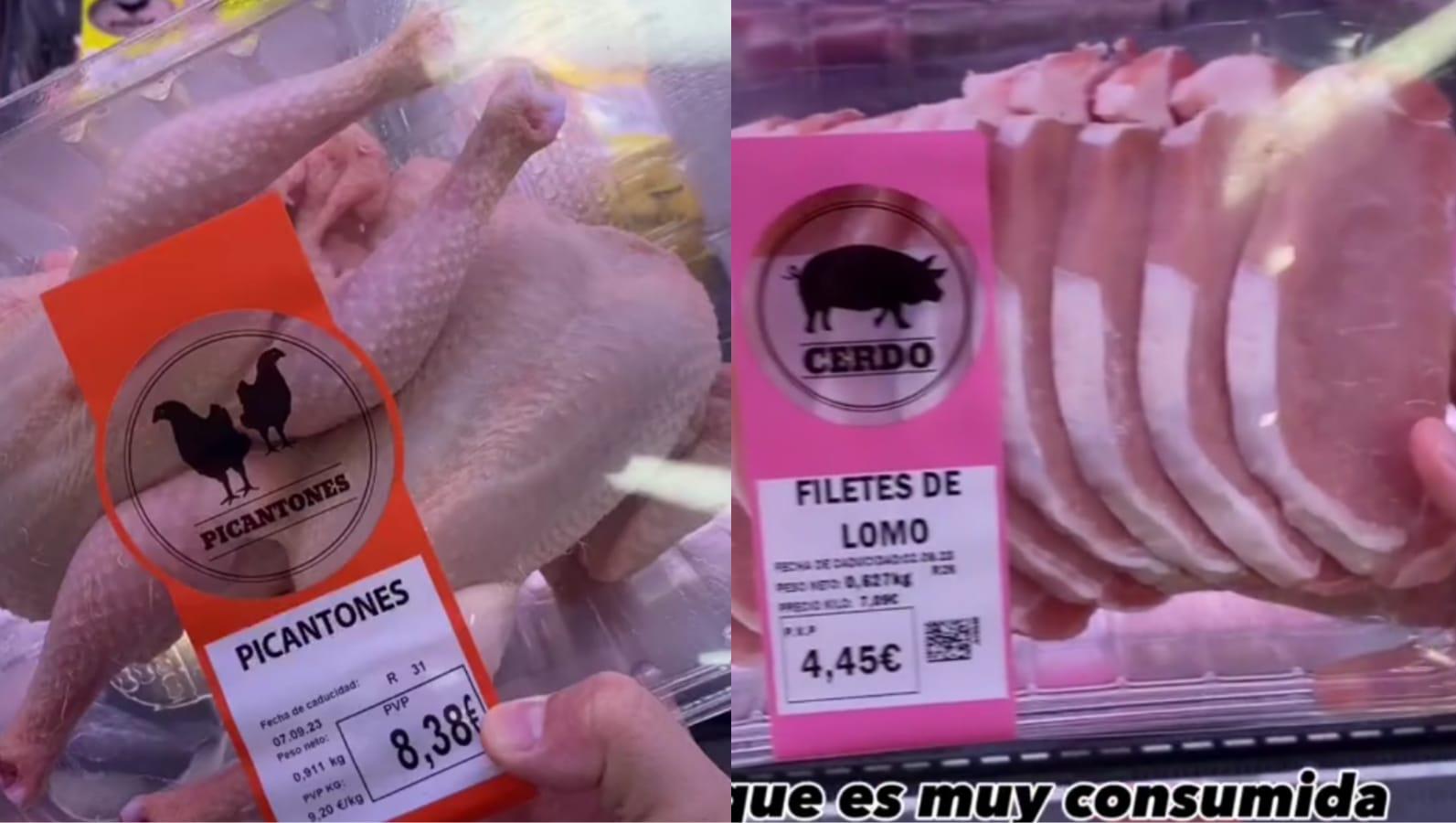 Los argentinos mostraron más de 10 tipos de carne que encontraron en un 