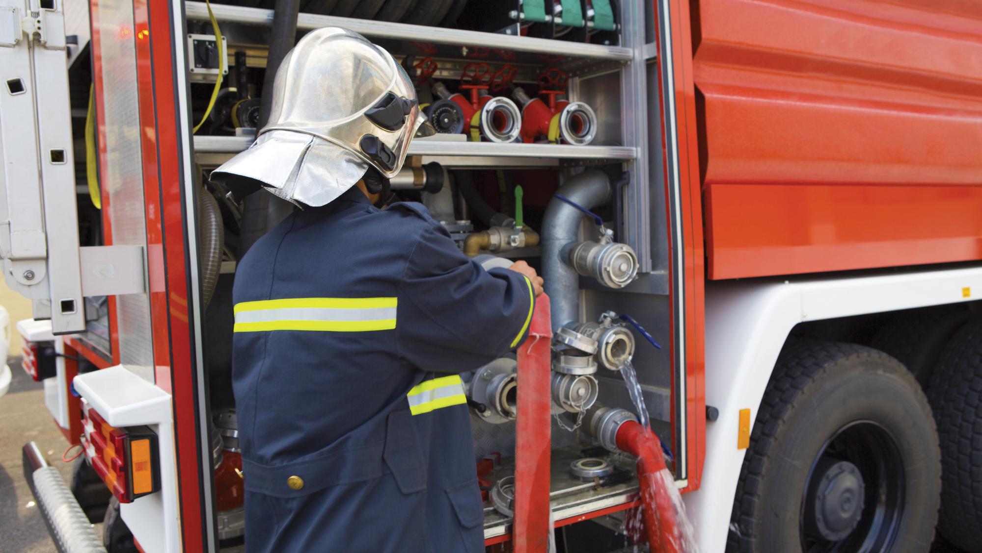 Los bomberos fueron requeridos para trabajar en el escenario del episodio.