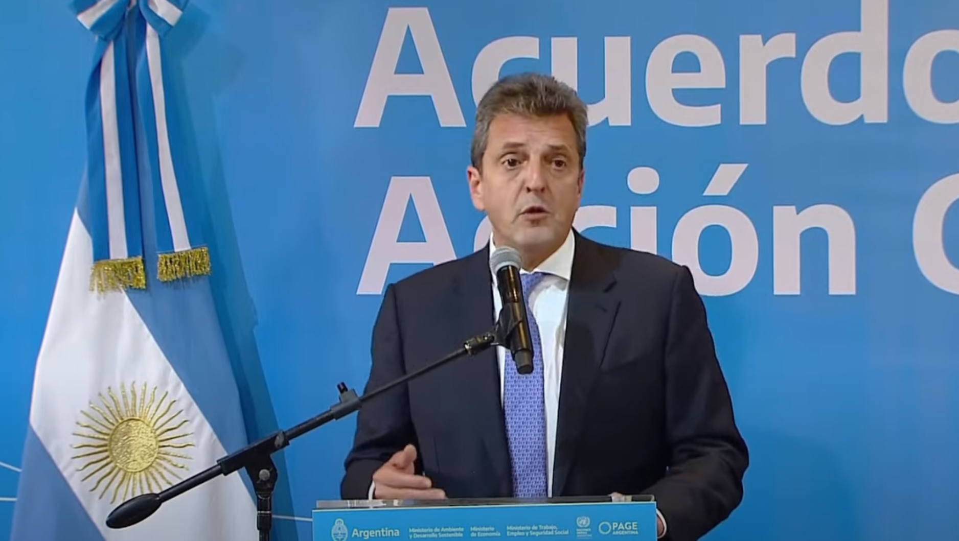 Sergio Massa cerró la jornada de Acuerdo para la Acción Climática.