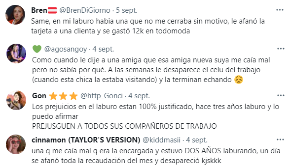 Los usuarios de Twitter contaron sus experiencias en las que el prejuicio (o intuición) les dio la razón.