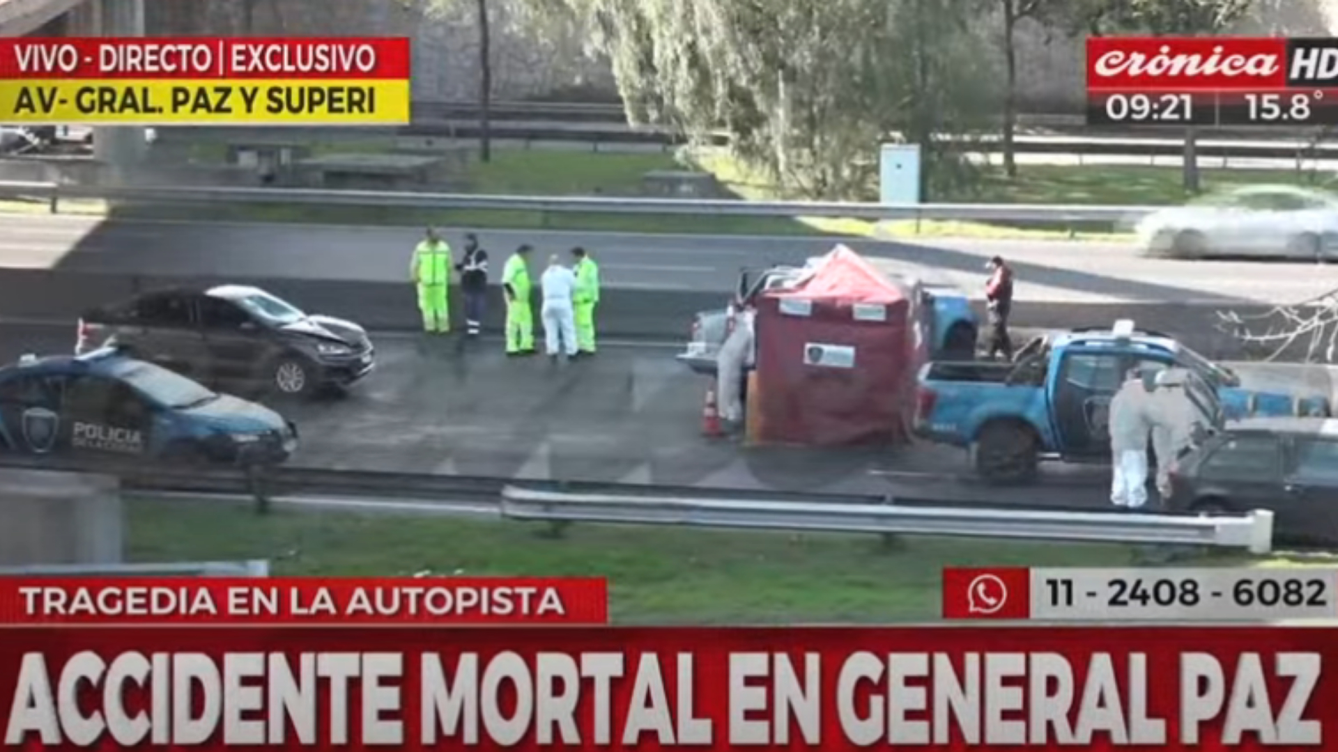 La mujer embestida sería una indigente que vivía debajo de un puente.