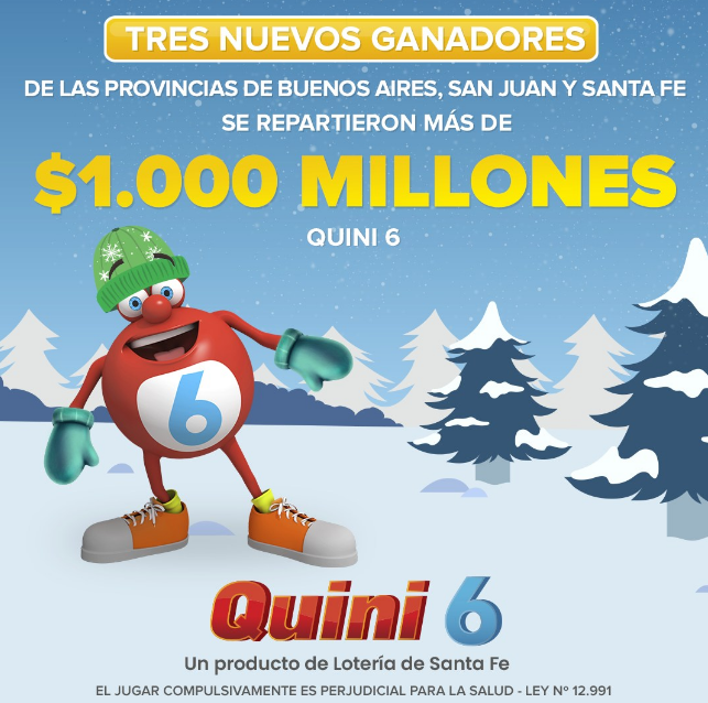 El   <a href='https://www.cronica.com.ar/tags/Quini 6'>Quini 6</a> repartió más de 1.000 millones de pesos entre tres apostadores.