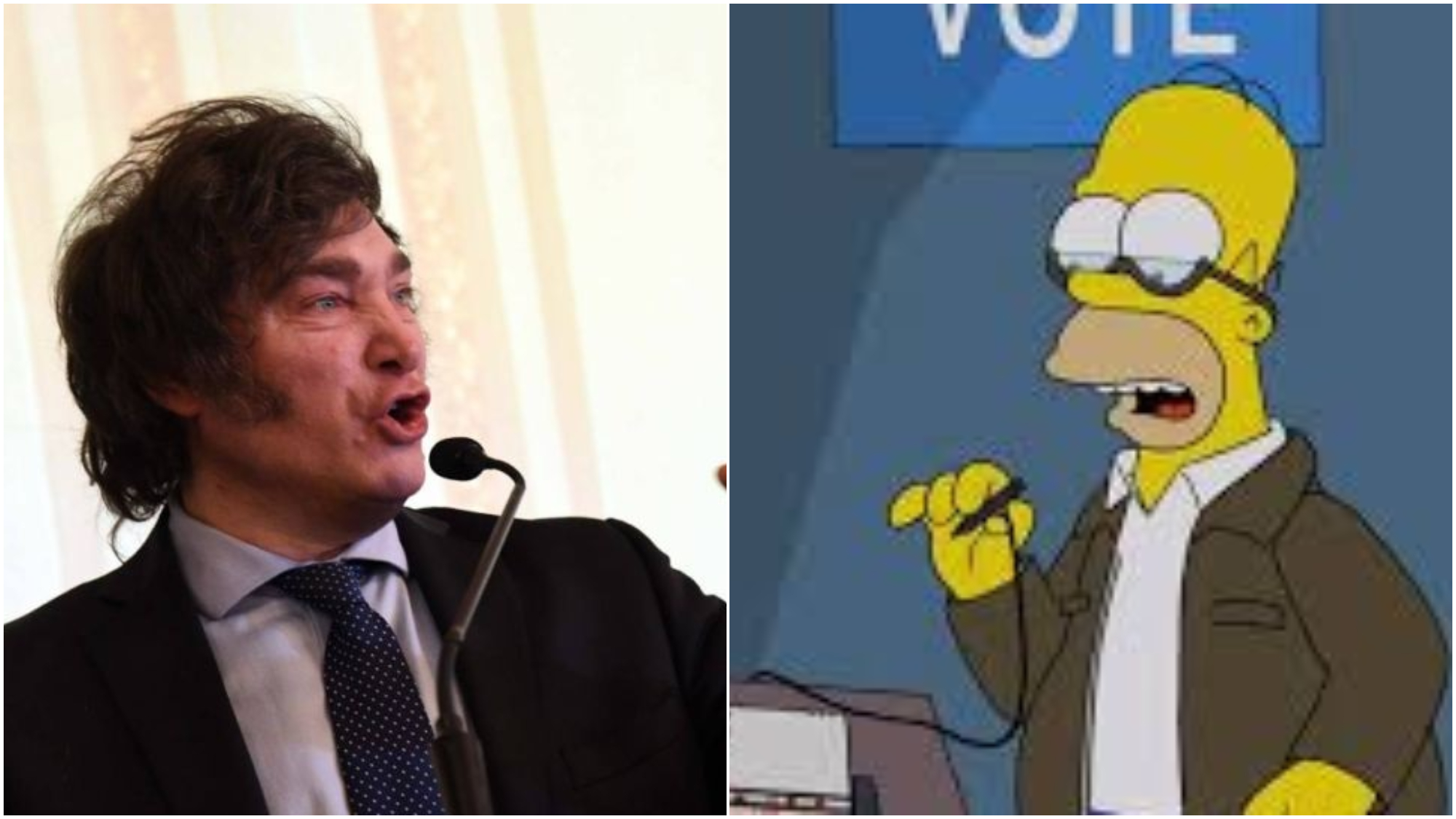 Los Simpson predijeron una estatua de Javier Milei.