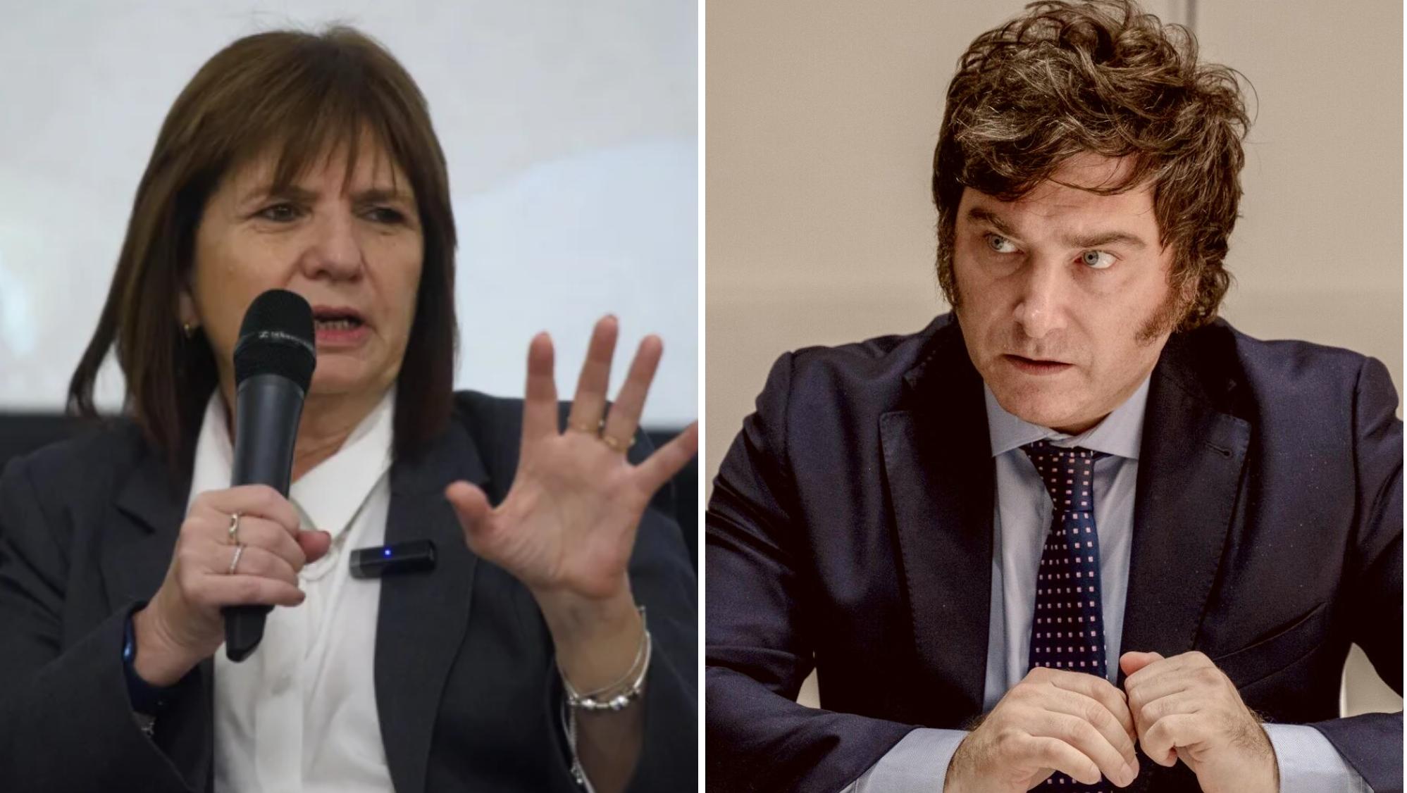 Patricia Bullrich cruzó a Javier Milei y le pidió no meterse en Juntos por el Cambio.