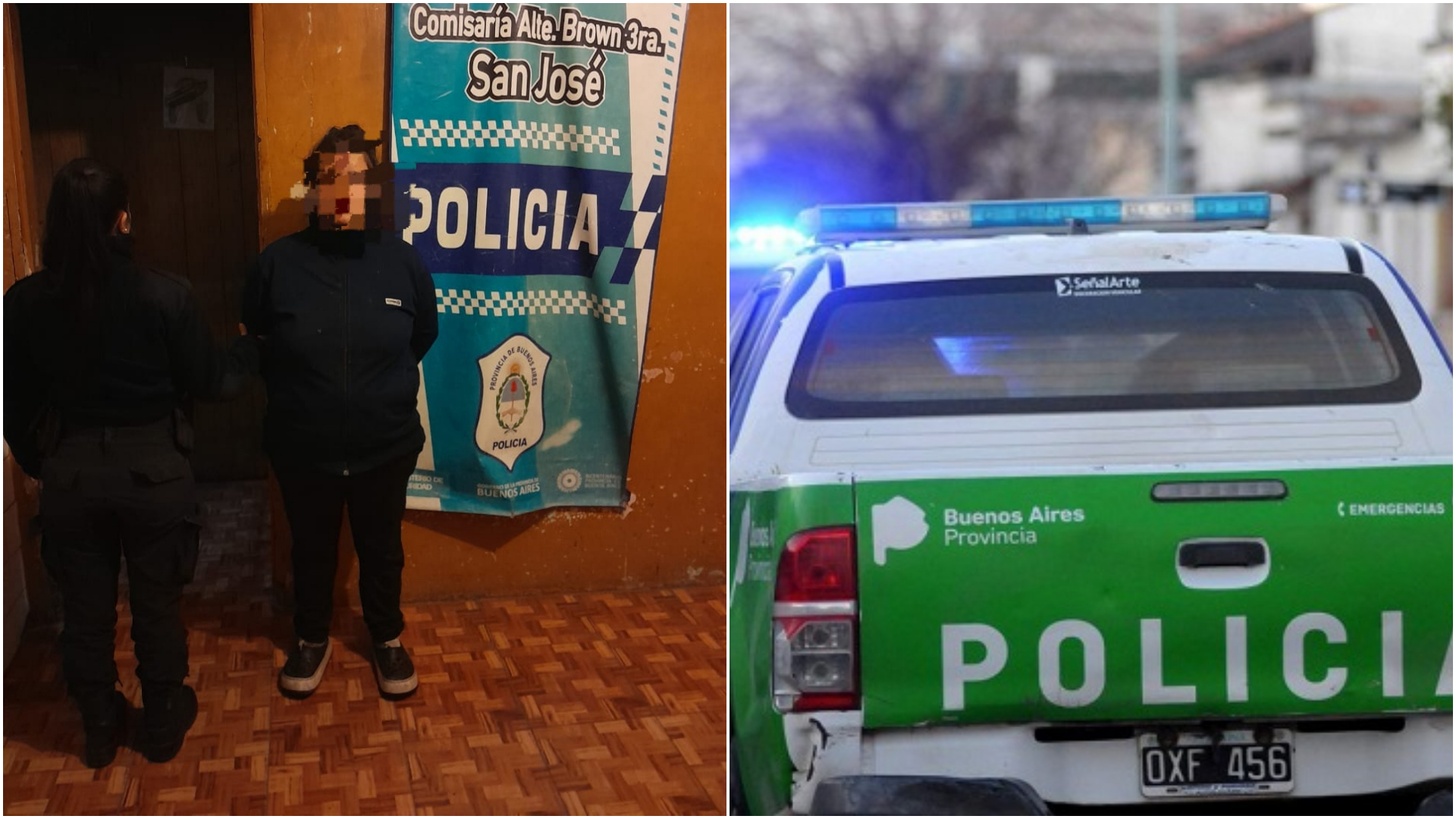 Dos niños de 3 y 5 años fueron encontrados en pesimas condicones (Policía Bonaerense).