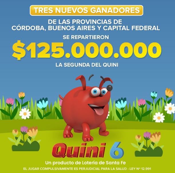 Tres nuevos millonarios gracias al   <a href='https://www.cronica.com.ar/tags/Quini 6'>Quini 6</a>.