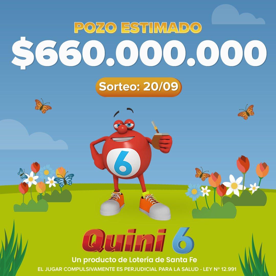 Pozo estimado para el sorteo de   <a href='https://www.cronica.com.ar/tags/Quini 6'>Quini 6</a> de este miércoles (Facebook/  <a href='https://www.cronica.com.ar/tags/Lotería de Santa Fe'>Lotería de Santa Fe</a>).