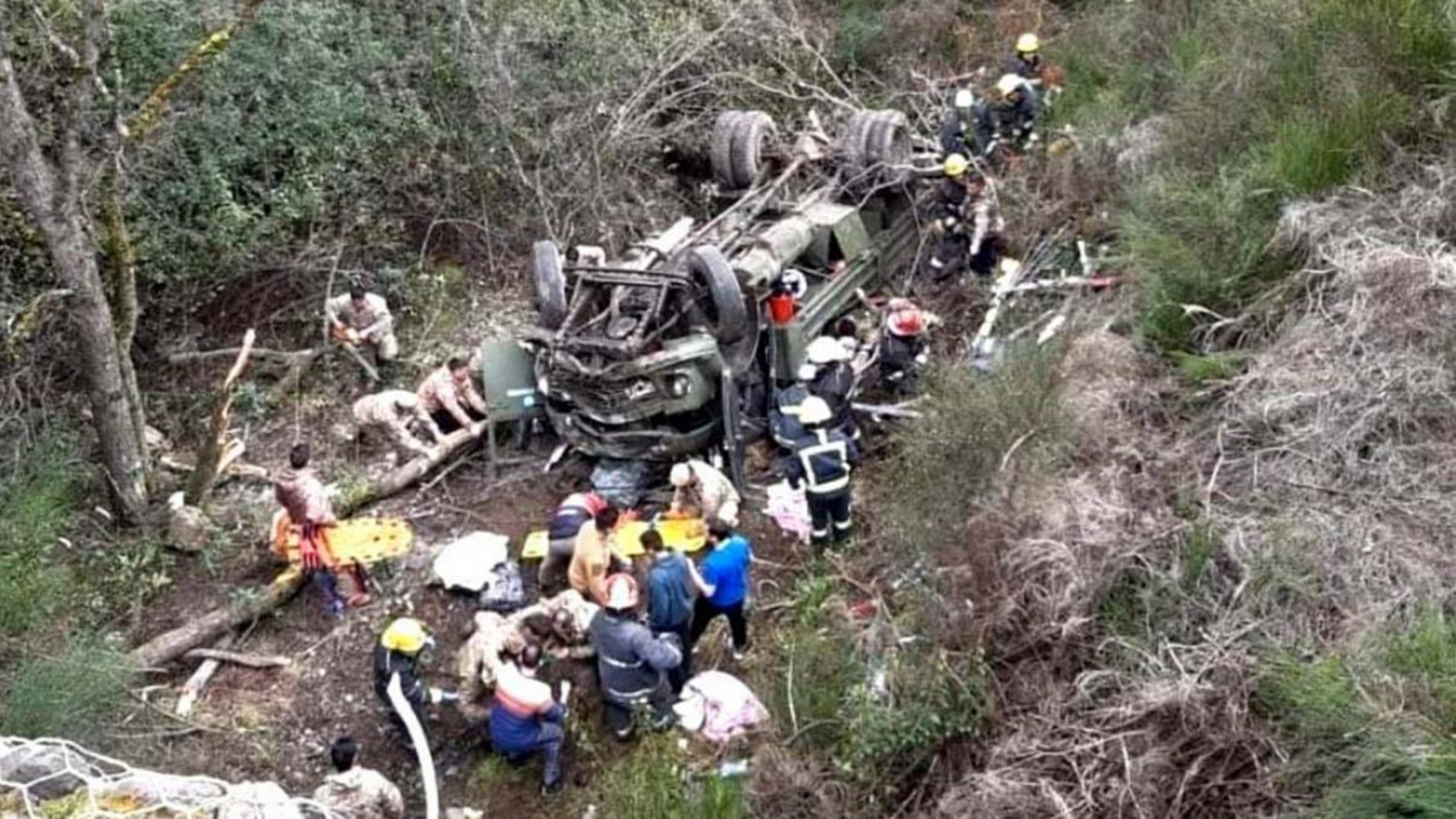 La tragedia se cobró la vida de cuatro soldados argentinos (Foto Télam).