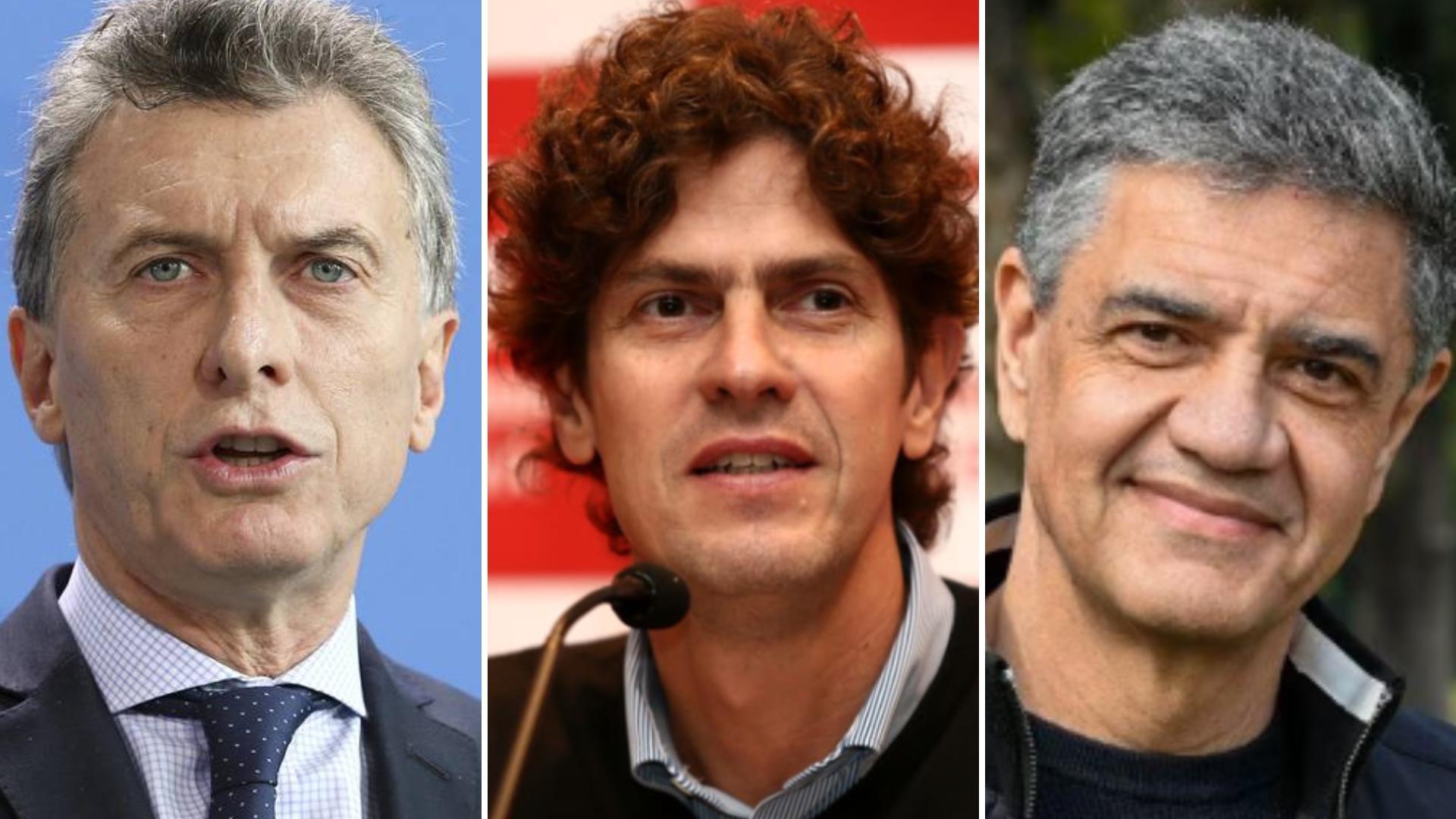 Mauricio Macri, Martín Lousteau y Jorge Macri (Archivo).