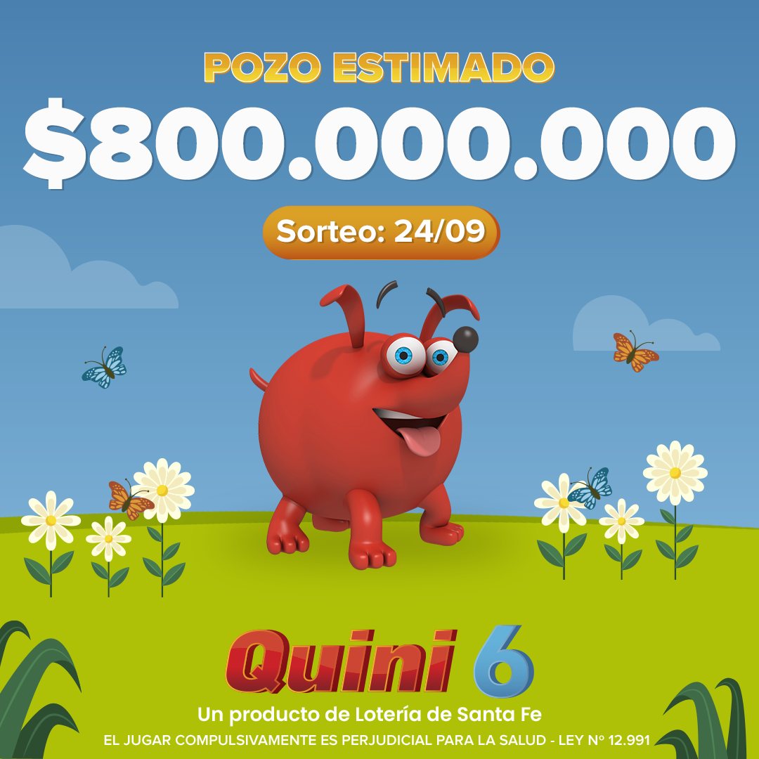 El pozo acumulado del   <a href='https://www.cronica.com.ar/tags/Quini 6'>Quini 6</a> para el próximo sorteo.