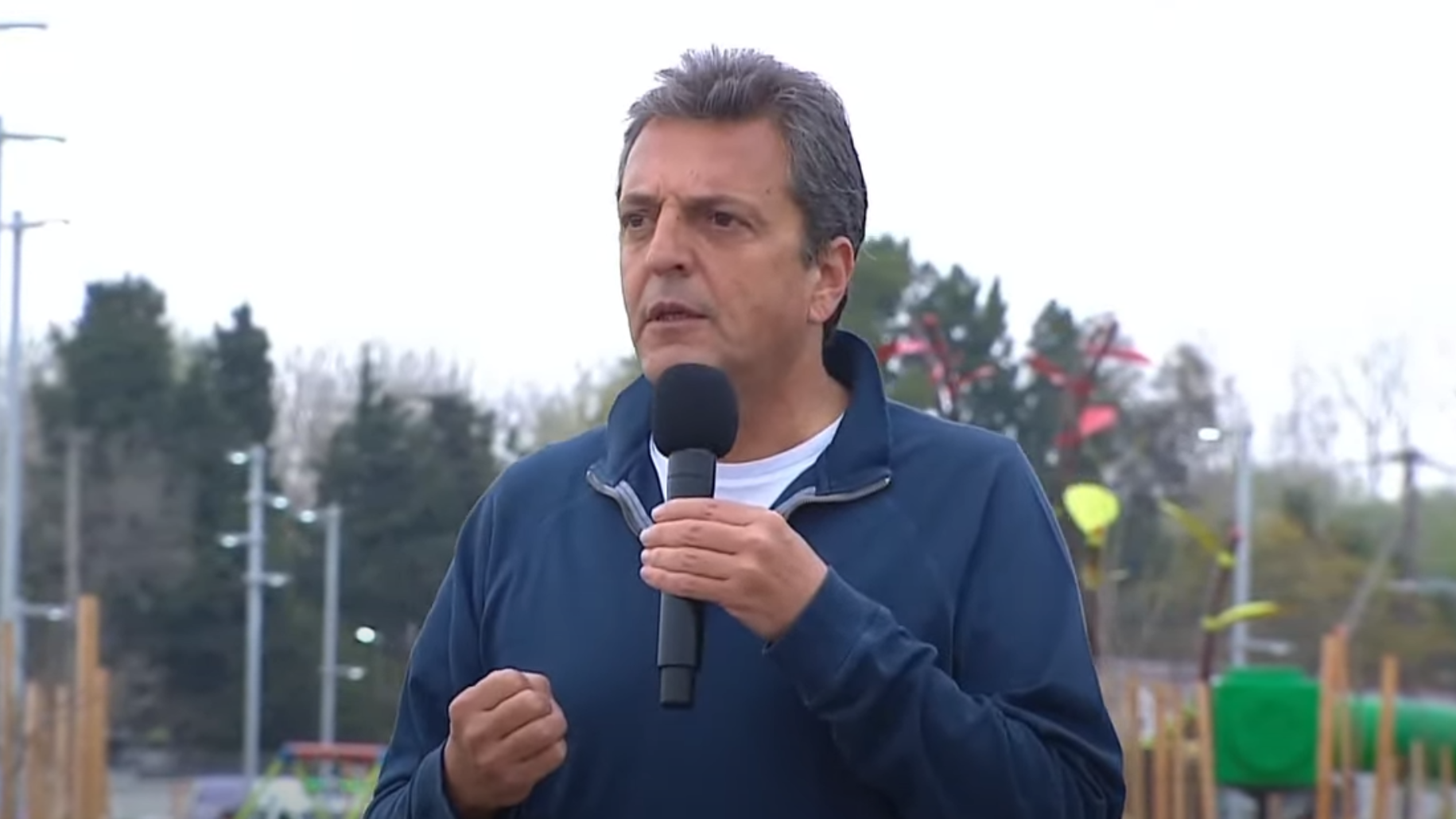 Sergio Massa habló desde Quilmes.