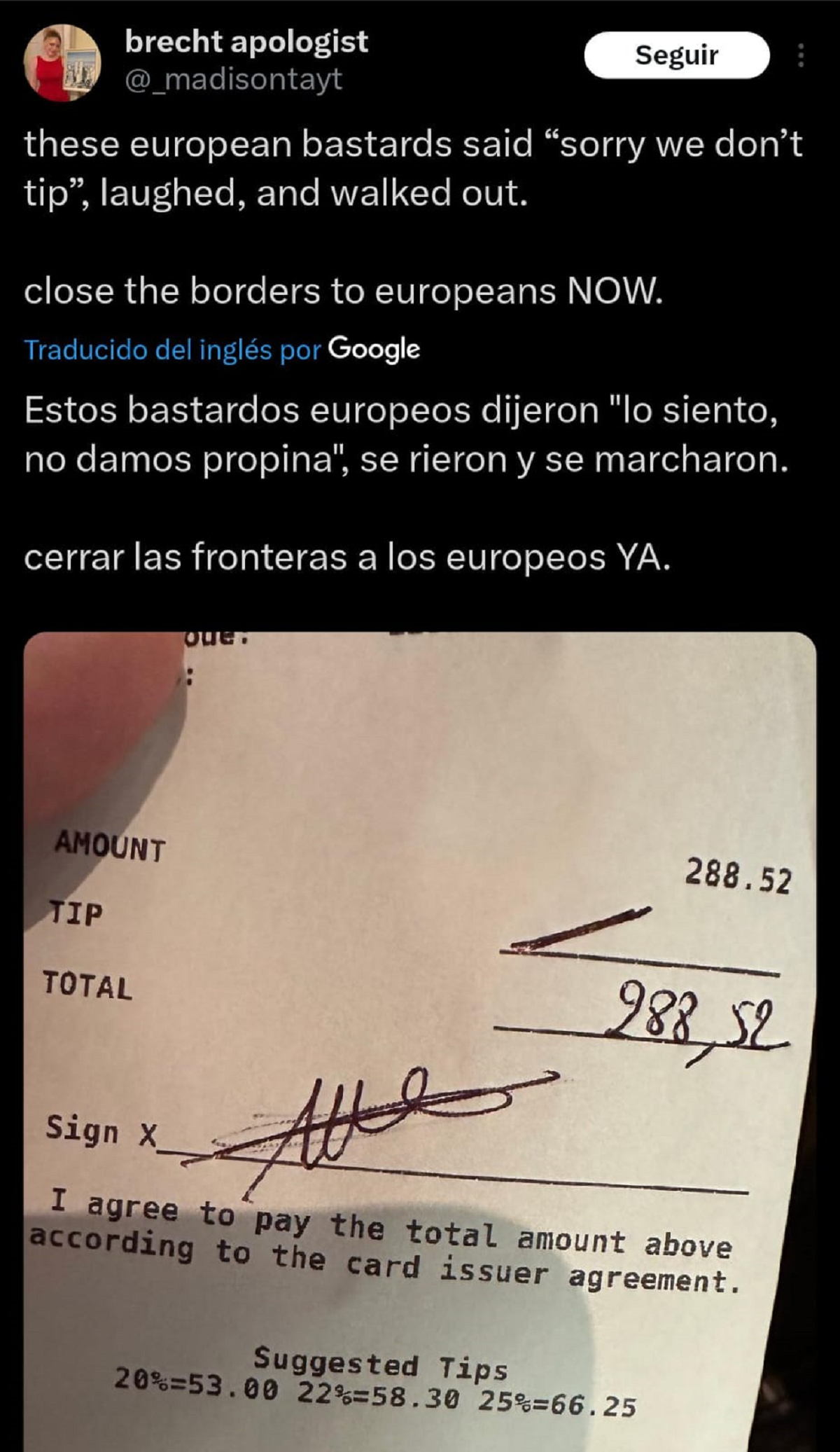 El tuit viral de la joven moza que realizó su descargo.