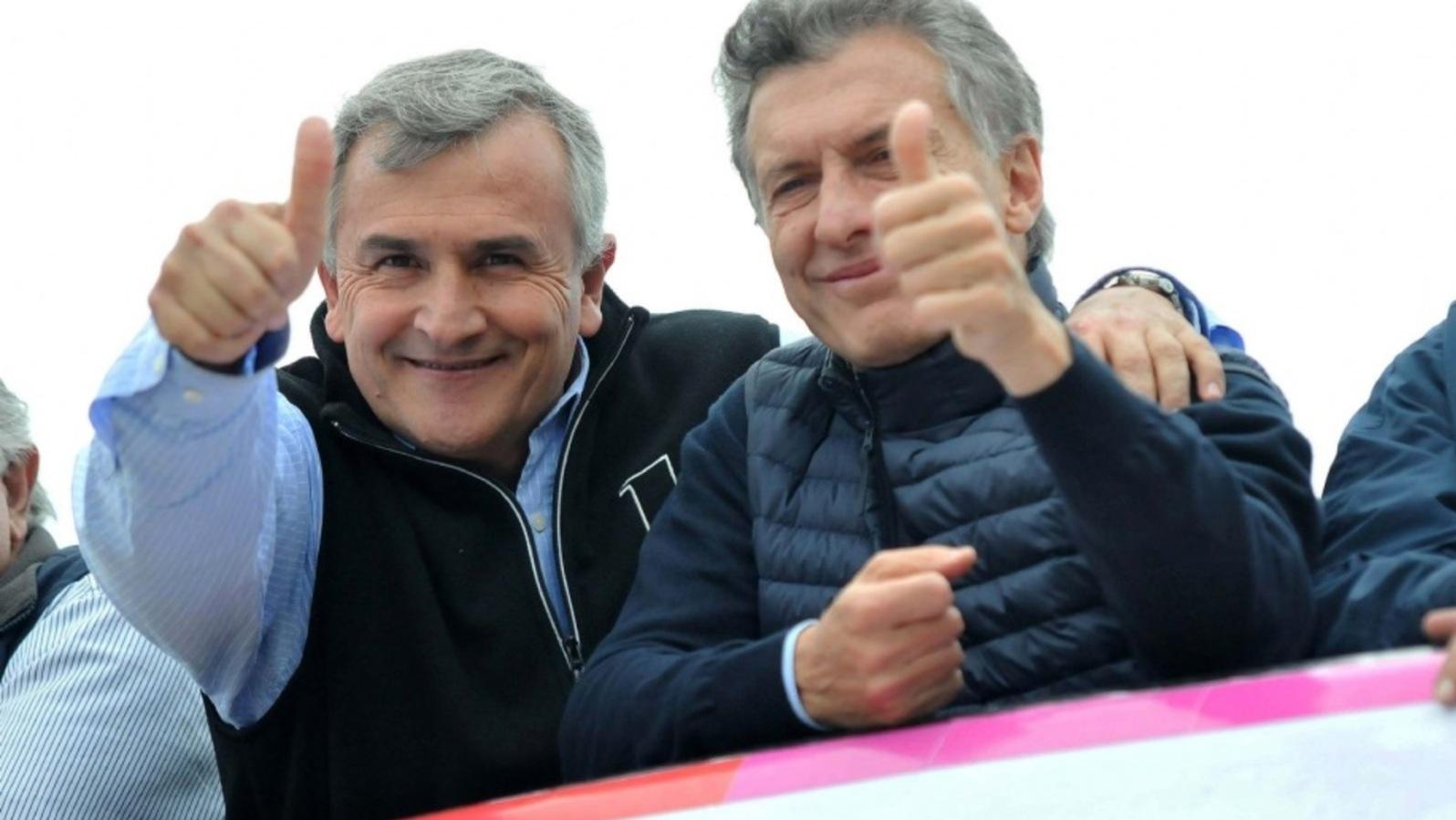 Gerardo Morales, gobernador de Jujuy, y Mauricio Macri, ex presidente, son dos de los principales referentes de Juntos por el Cambio (Archivo).