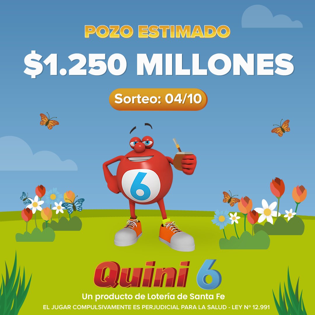 El   <a href='https://www.cronica.com.ar/tags/Quini 6'>Quini 6</a> sortea más de 1200 'palos' el próximo miércoles.