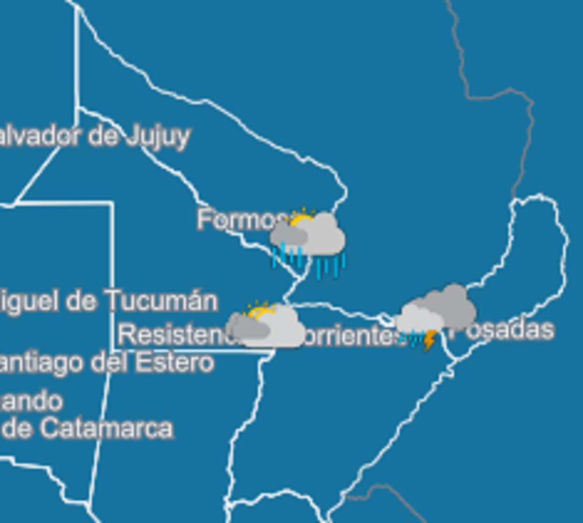 El clima para la región noreste.