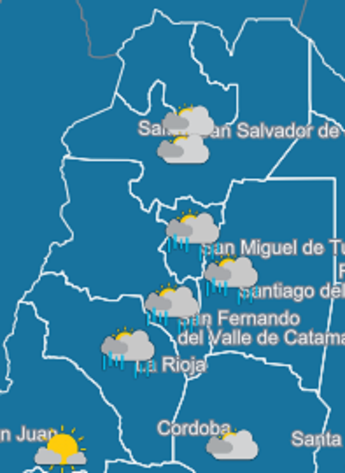 El clima para la región noroeste.