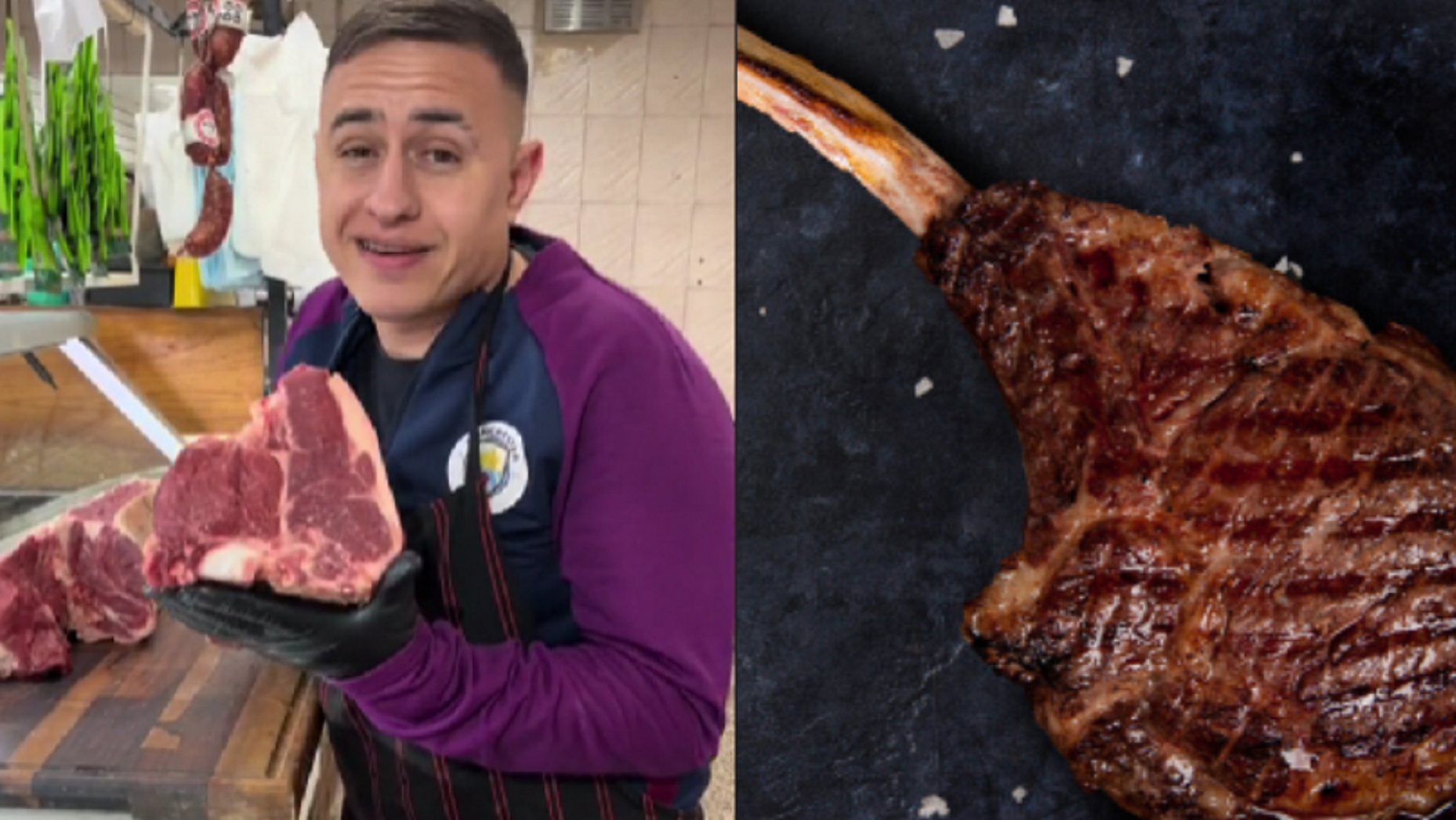 El carnicero tiktoker reveló los secretos mejor guardados del T-bone.  