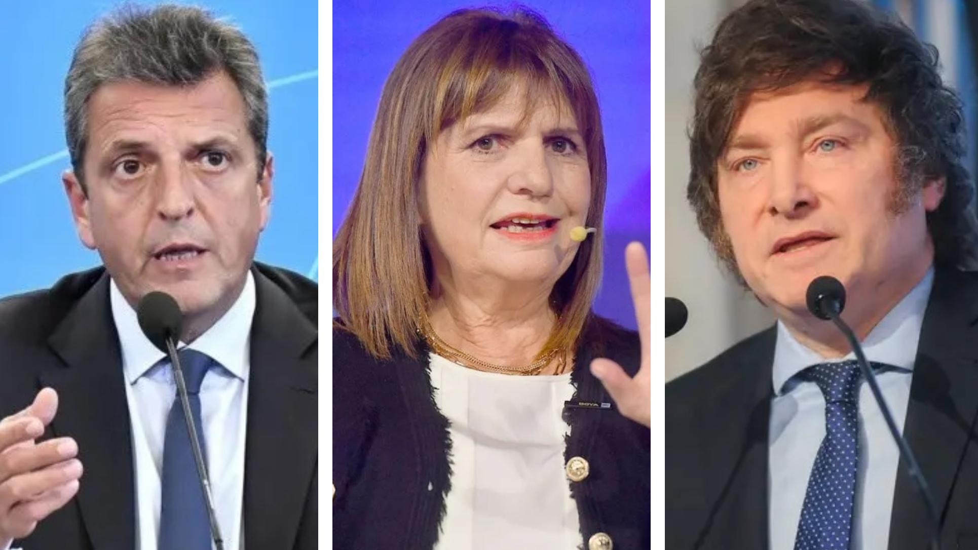 Elecciones 2023: se reprogramará el debate de los referentes de Energía de Sergio Massa, Patricia Bullrich y Javier Milei.