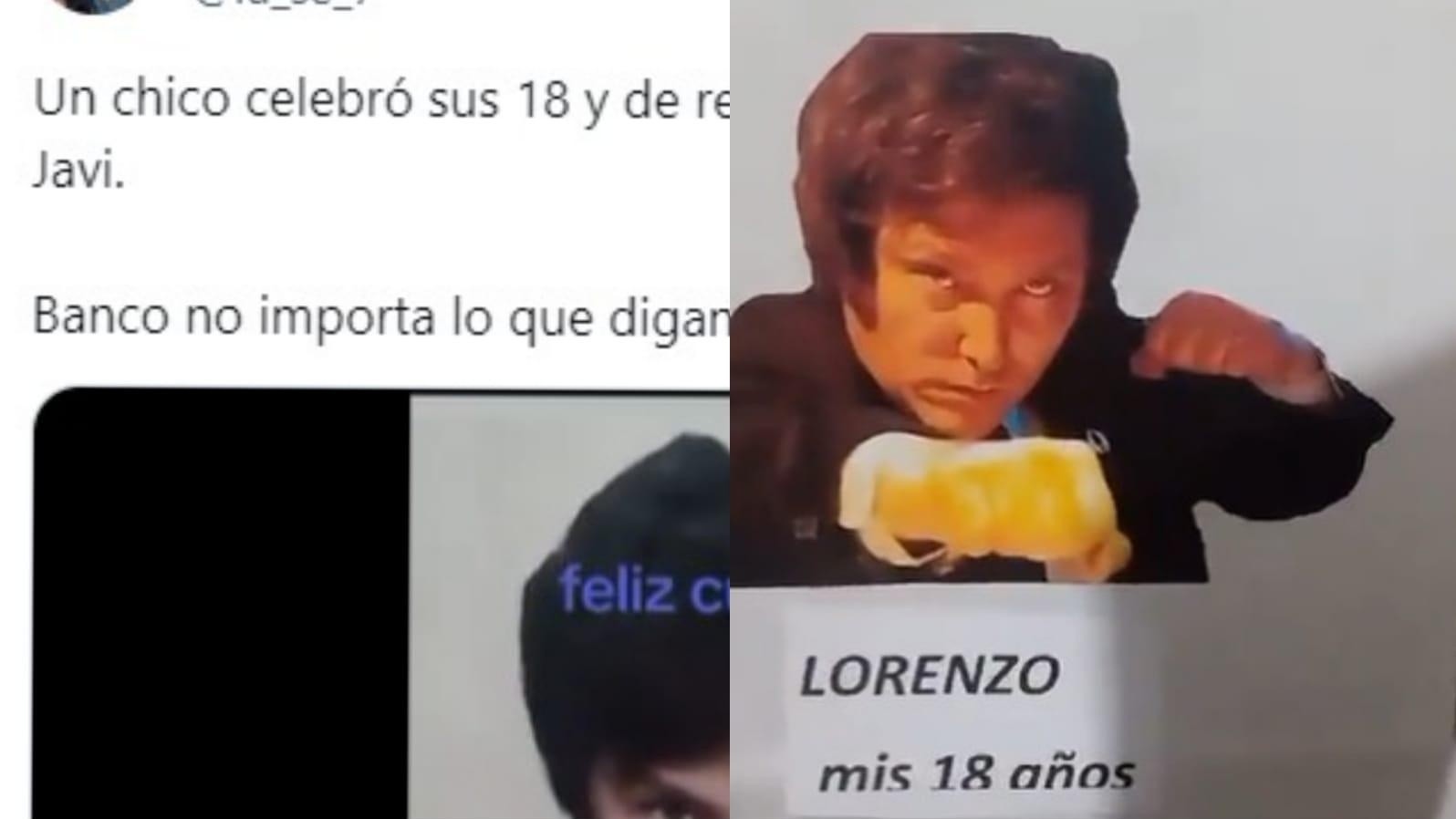 Celebró su cumpleaños número 18 con bolsitas con la foto de Milei y provocó una ola de reacciones en las redes.