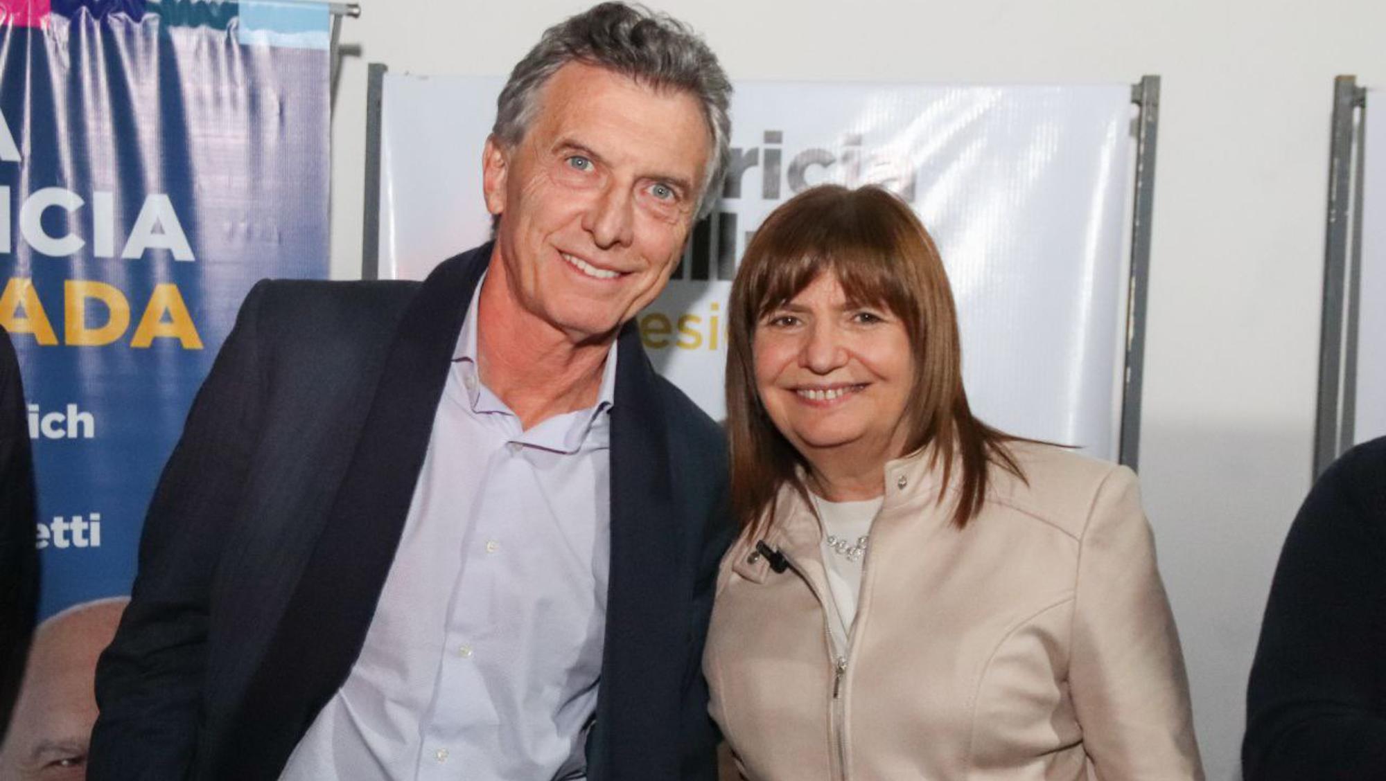 Mauricio Macri junto a Patricia Bullrich.