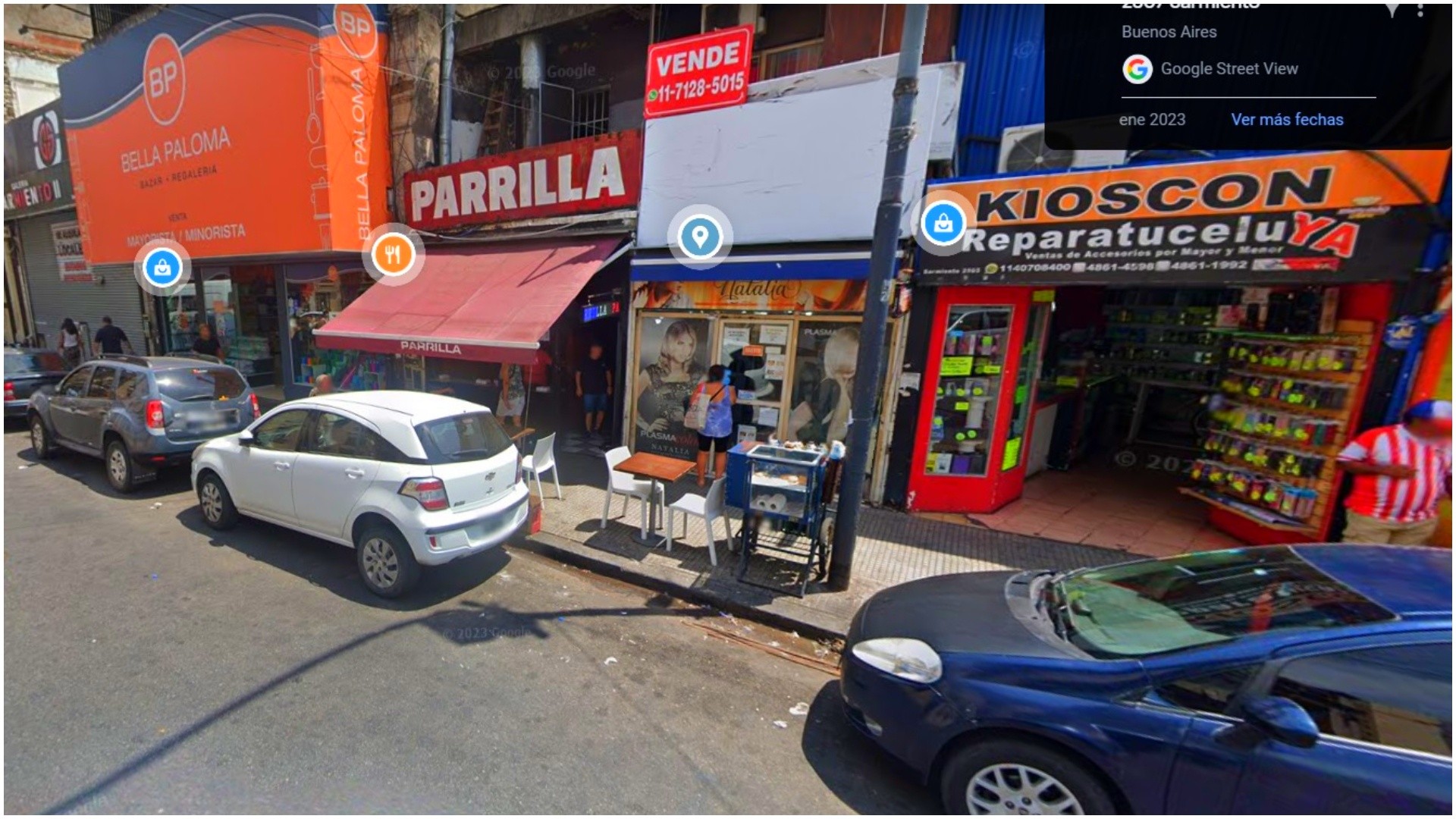 Atacan con un bate de béisbol a una pareja tras una discusión en Balvanera (Google Street View).