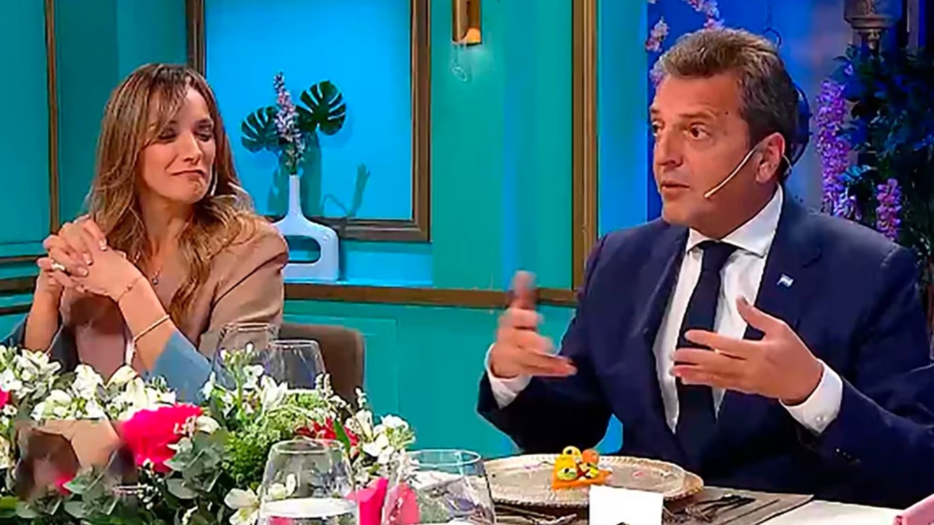 Sergio Massa junto a Malena Galmarini (Captura de video).