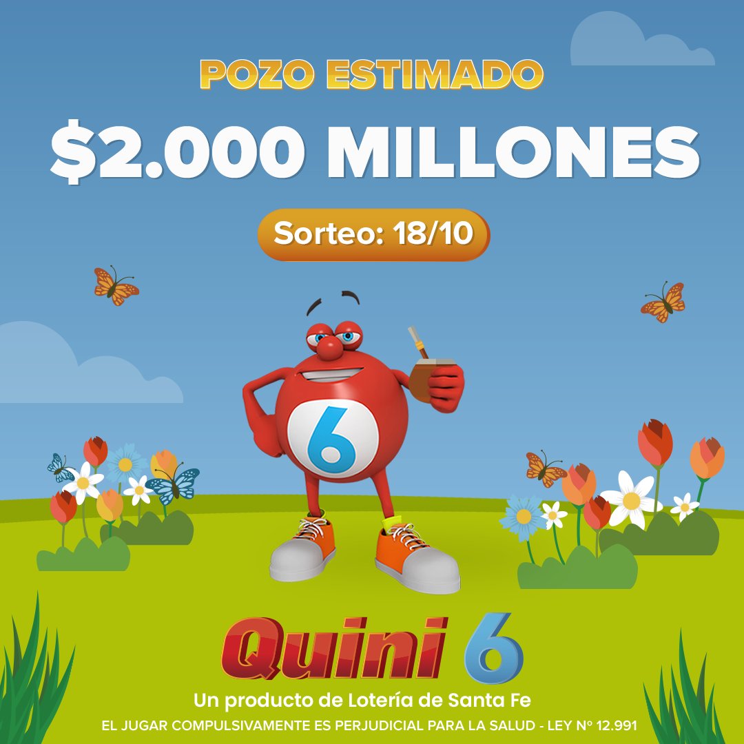 El pozo acumulado del   <a href='https://www.cronica.com.ar/tags/Quini 6'>Quini 6</a> es de 2.000 millones de pesos.