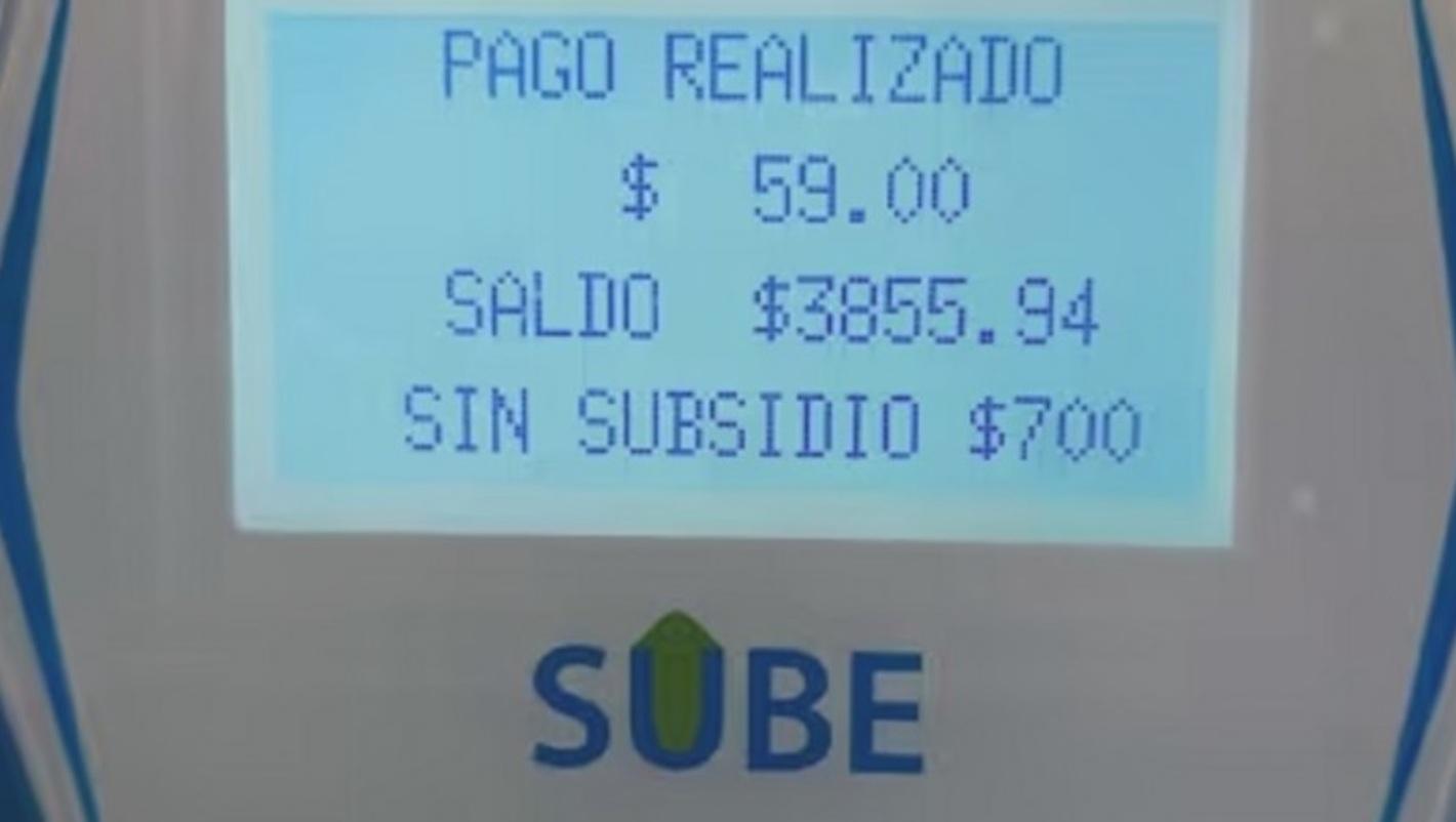 Lo que saldría el boleto sin subsidio ya aparece en los monitores de la SUBE.