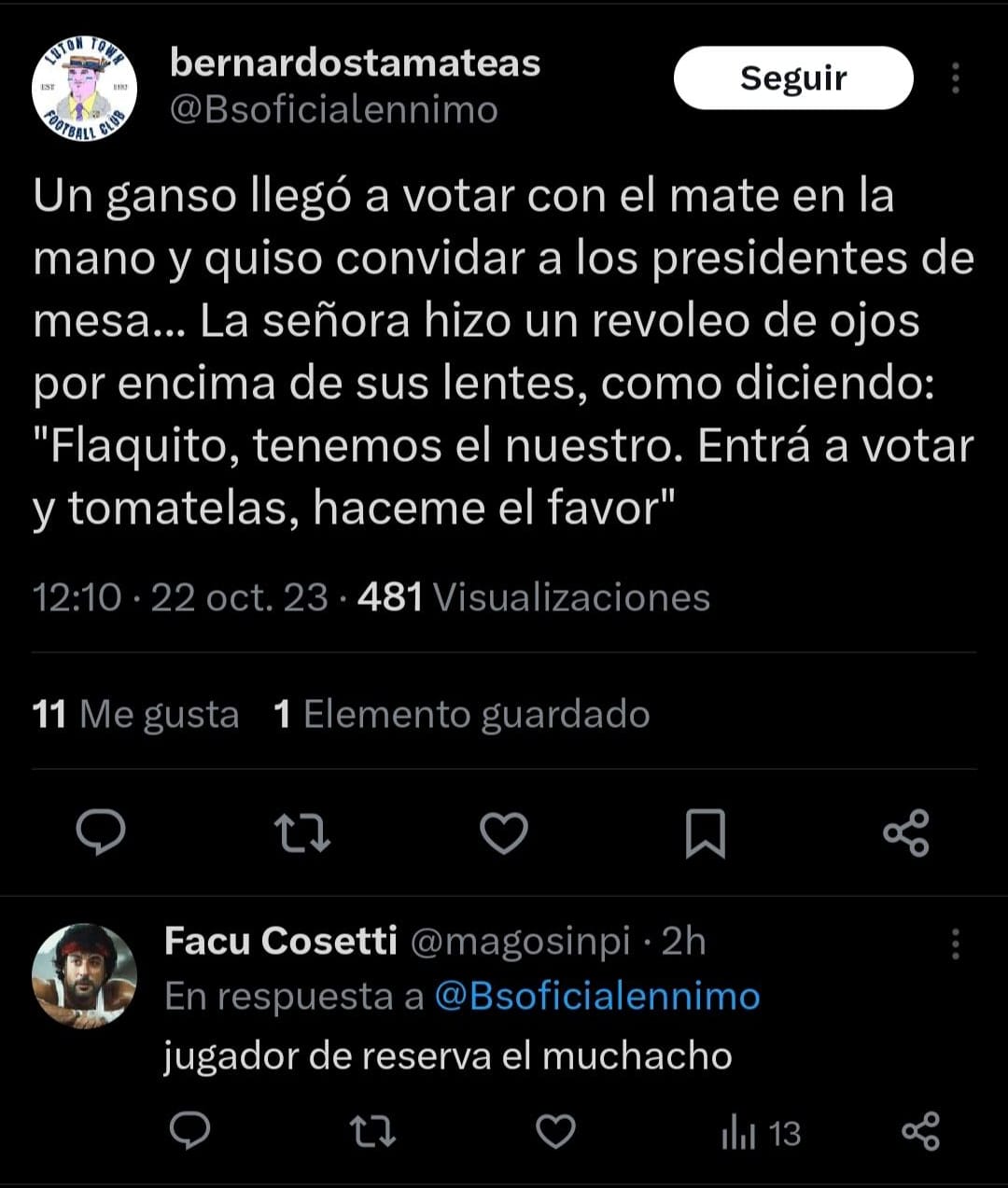 Twitter: Fue a votar con un curioso objeto y lo liquidaron