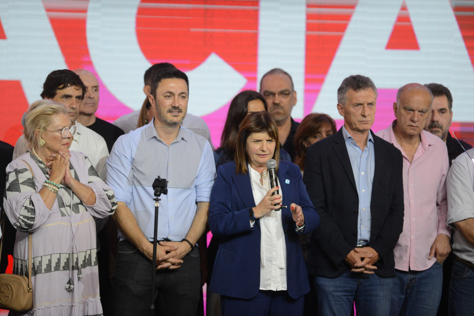 Patricia Bullrich evitó referirse al futuro de JxC después de quedar fuera del balotaje (Crónica / Hernán Nersesian)