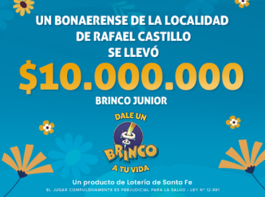 Un ganador del   <a href='https://www.cronica.com.ar/tags/Brinco'>Brinco</a> se hizo con 10 millones de pesos.