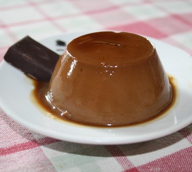 Flan de chocolate, receta